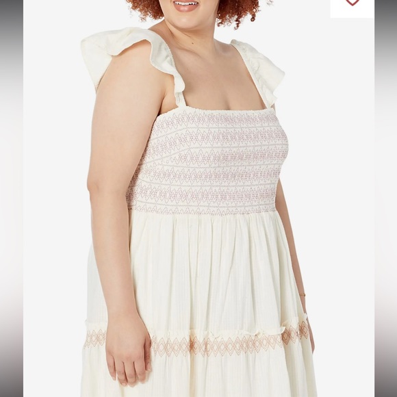 Madewell Lucie Smocked Tiered Midi Dress Plus size 1X - Picture 5 of 13